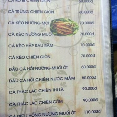 Thực đơn- Quán Ăn Ốc Hòa - Trường Sa