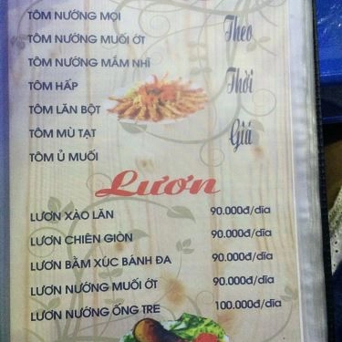 Thực đơn- Quán Ăn Ốc Hòa - Trường Sa