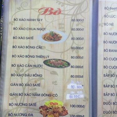 Thực đơn- Quán Ăn Ốc Hòa - Trường Sa