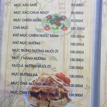 Thực đơn- Quán Ăn Ốc Hòa - Trường Sa