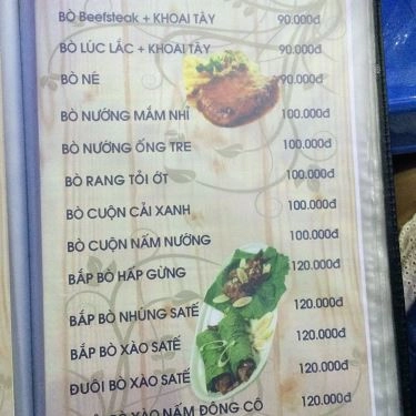 Thực đơn- Quán Ăn Ốc Hòa - Trường Sa