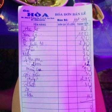 Tổng hợp- Quán Ăn Ốc Hòa - Trường Sa