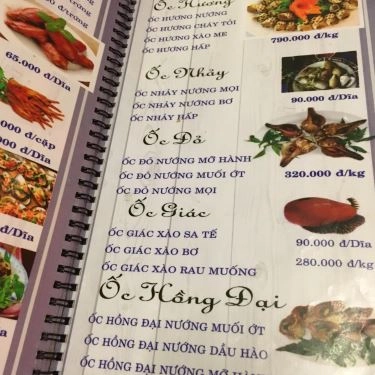 Thực đơn- Quán Ăn Ốc K3 - Tân Sơn Nhì