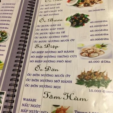 Thực đơn- Quán Ăn Ốc K3 - Tân Sơn Nhì