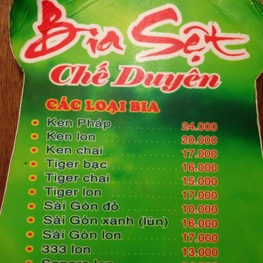 Thực đơn- Quán Ăn Quán Ốc Chế Duyên - Trường Sa