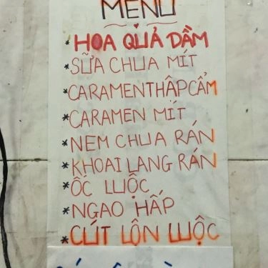 Thực đơn- Quán Ăn Ốc Luộc Chùa Láng