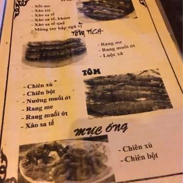 Thực đơn- Quán Ăn Ốc Lượm - Mạc Cửu