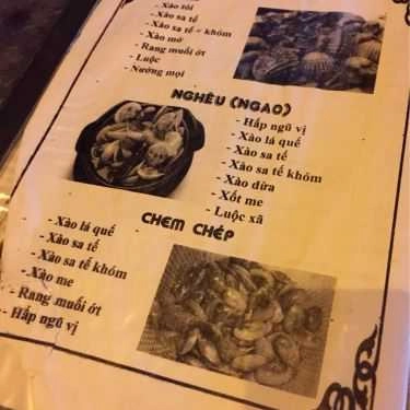 Thực đơn- Quán Ăn Ốc Lượm - Mạc Cửu
