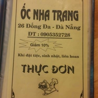 Thực đơn- Quán Ăn Ốc Nha Trang - Đống Đa