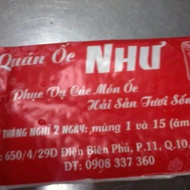 Tổng hợp- Quán Ăn Ốc Như - Điện Biên Phủ