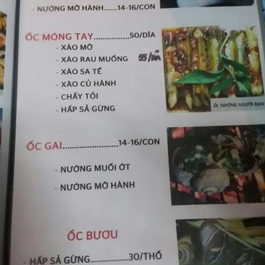 Thực đơn- Quán Ăn Ốc Những Người Bạn