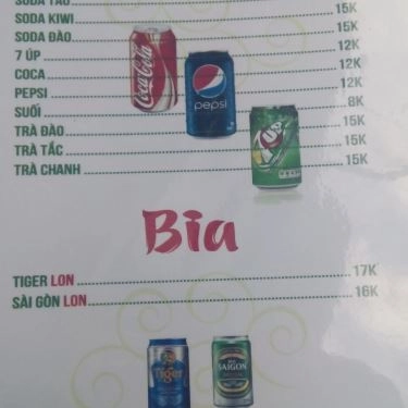 Thực đơn- Quán Ăn Ốc Phô Mai