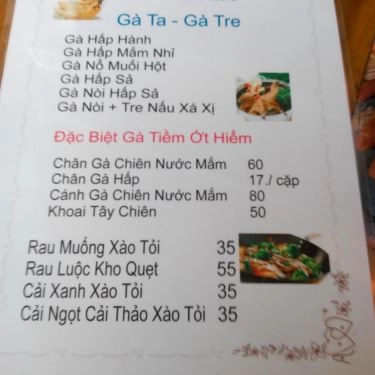 Thực đơn- Quán Ăn Quán Ốc Phố - Lương Định Của