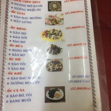 Thực đơn- Quán Ăn Phước Đạt - Quán Ốc