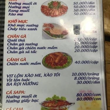 Thực đơn- Quán Ăn Ốc Phương - Thiên Phước