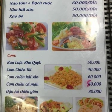 Thực đơn- Quán Ăn Ốc Phương - Thiên Phước