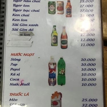 Thực đơn- Quán Ăn Ốc Phương - Thiên Phước