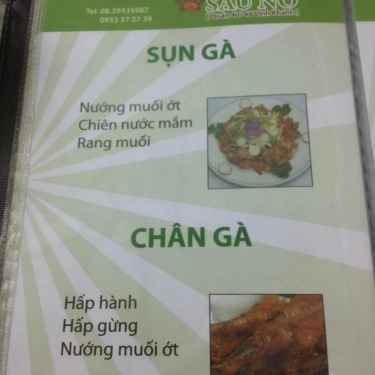 Thực đơn- Quán Ăn Ốc Sáu Nở
