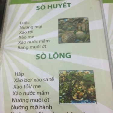 Thực đơn- Quán Ăn Ốc Sáu Nở