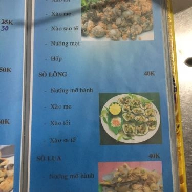 Thực đơn- Quán Ăn Ốc Sinh Viên - Phan Văn Hân