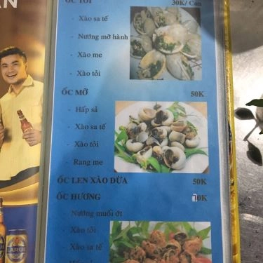 Thực đơn- Quán Ăn Ốc Sinh Viên - Phan Văn Hân