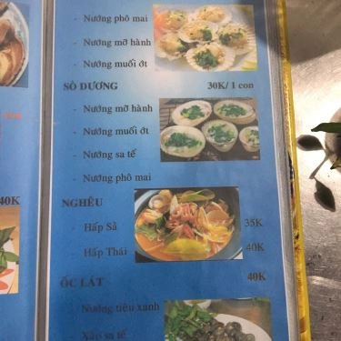 Thực đơn- Quán Ăn Ốc Sinh Viên - Phan Văn Hân