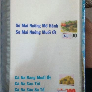 Thực đơn- Quán Ăn Ốc Sinh Viên - Phan Văn Hân