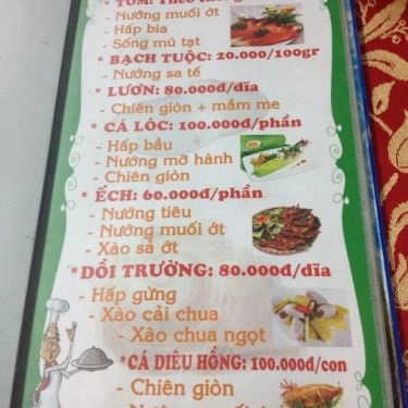 Thực đơn- Quán Ăn Ốc Sinh Viên - Quốc Hương