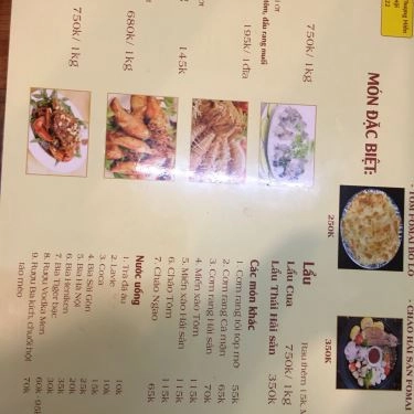 Thực đơn- Quán Ăn Ốc Sướng - Nguyễn Thượng Hiền