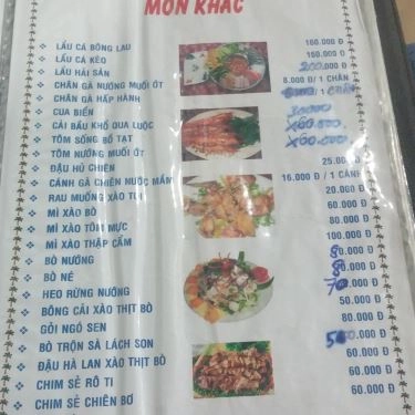 Thực đơn- Quán Ăn Ốc Thanh Hồng