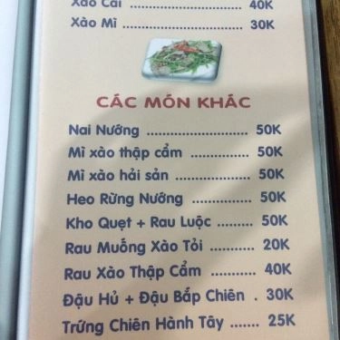 Thực đơn- Quán Ăn Quán Ốc Thương