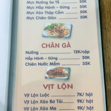 Thực đơn- Quán Ăn Quán Ốc Thương