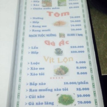 Thực đơn- Quán Ăn Ốc Yến - Lê Thúc Hoạch