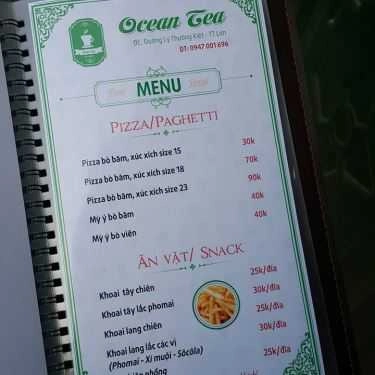 Thực đơn- Ocean - Coffee & Pizza