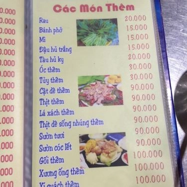 Thực đơn- Quán Ăn Ok 3 Con Dê - Lẩu Dê Chính Hiệu - Phạm Hùng