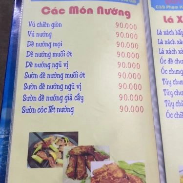 Thực đơn- Quán Ăn Ok 3 Con Dê - Lẩu Dê Chính Hiệu - Phạm Hùng