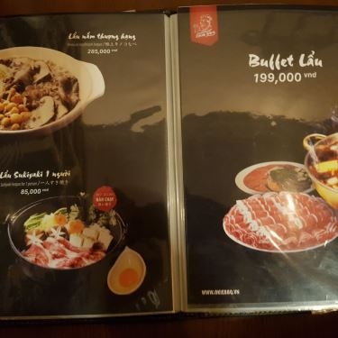 Thực đơn- Okie BBQ - Nhà Hàng Nướng