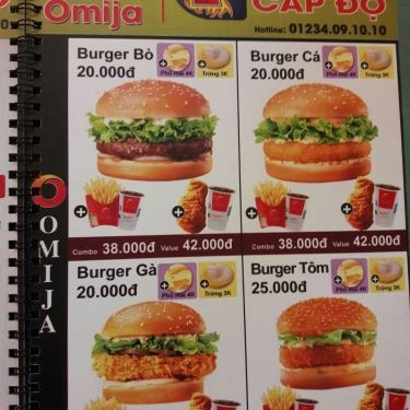 Thực đơn- Quán Ăn Omija - Mì Cay & Ẩm Thực Hàn Quốc