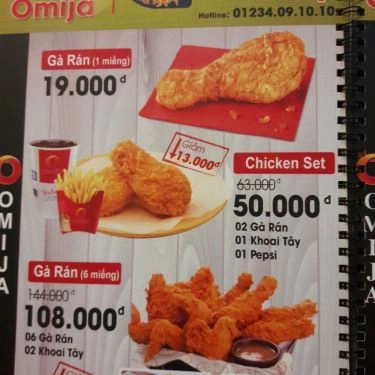 Thực đơn- Quán Ăn Omija - Mì Cay & Ẩm Thực Hàn Quốc