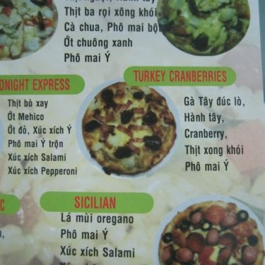 Thực đơn- Nhà Hàng One - B - Italian Pizza - Đường D5