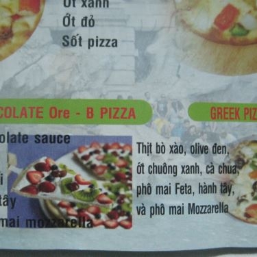 Thực đơn- Nhà Hàng One - B - Italian Pizza - Đường D5