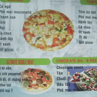 Thực đơn- Nhà Hàng One - B - Italian Pizza - Đường D5