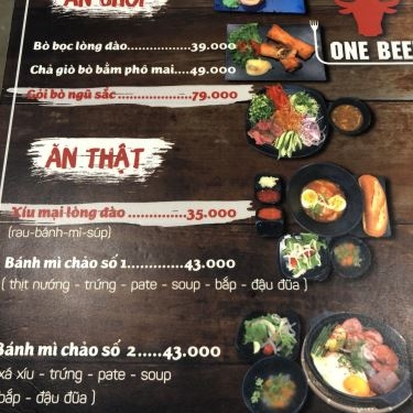 Thực đơn- One Beef - Nhà Hàng Bít Tết