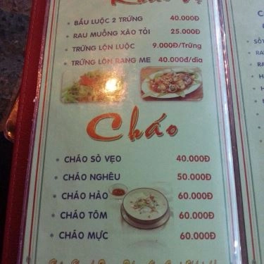 Thực đơn- Quán Ăn Ống Tre - Cua Ngon