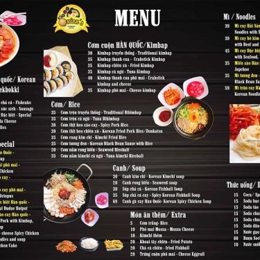 Thực đơn- Quán Ăn Onion's Korean Food