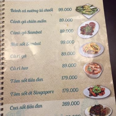 Thực đơn- Quán Ăn Orchard Road - Ẩm Thực Đường Phố Singapore - Aeon Mall Bình Tân