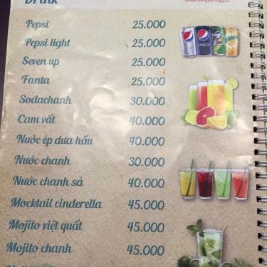 Thực đơn- Quán Ăn Orchard Road - Ẩm Thực Đường Phố Singapore - Aeon Mall Bình Tân