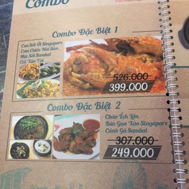 Thực đơn- Quán Ăn Orchard Road - Ẩm Thực Đường Phố Singapore - Aeon Mall Bình Tân