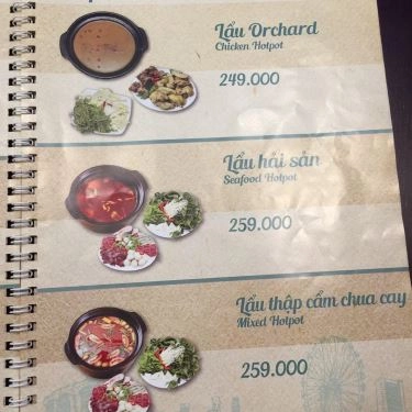 Thực đơn- Quán Ăn Orchard Road - Ẩm Thực Đường Phố Singapore - Aeon Mall Bình Tân