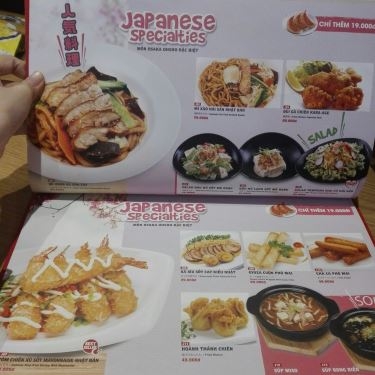 Thực đơn- Nhà Hàng Osaka Ohsho Vạn Hạnh Mall - Quán Mì Ramen - Gyoza Nhật Bản